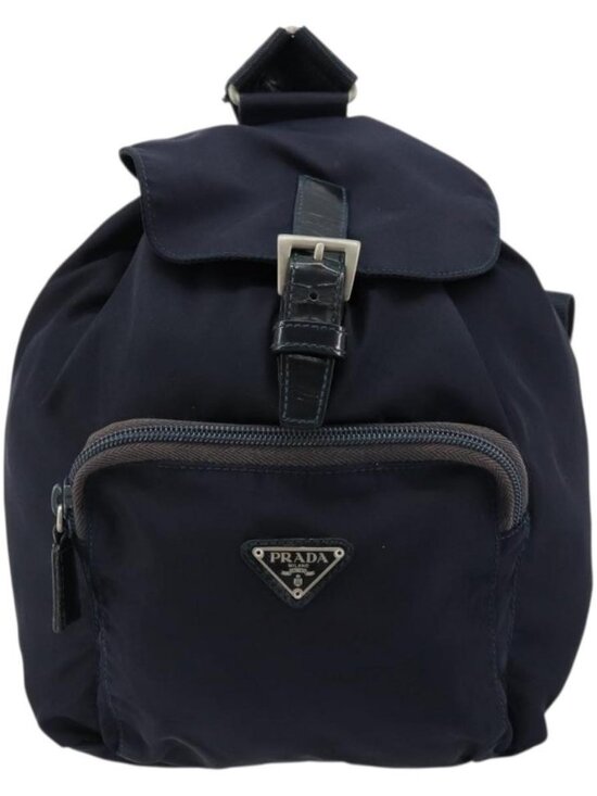 PRADA Backpack Nylon Navy Silver Auth bs34480 main image 16